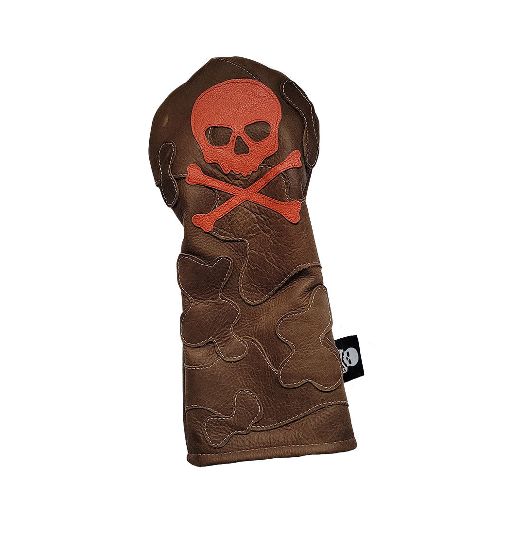 Baseball Glove Leather Camo Skull & Bones Driver Headcover - Robert Mark Golf