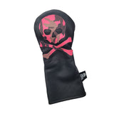 NEW! Hot Pink Urban Camo Skull & Bones Driver Headcover - Robert Mark Golf