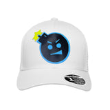 NEW! The RMG Blue Angry Bomb Flexfit Snapback 110 Baseball Hat - Robert Mark Golf