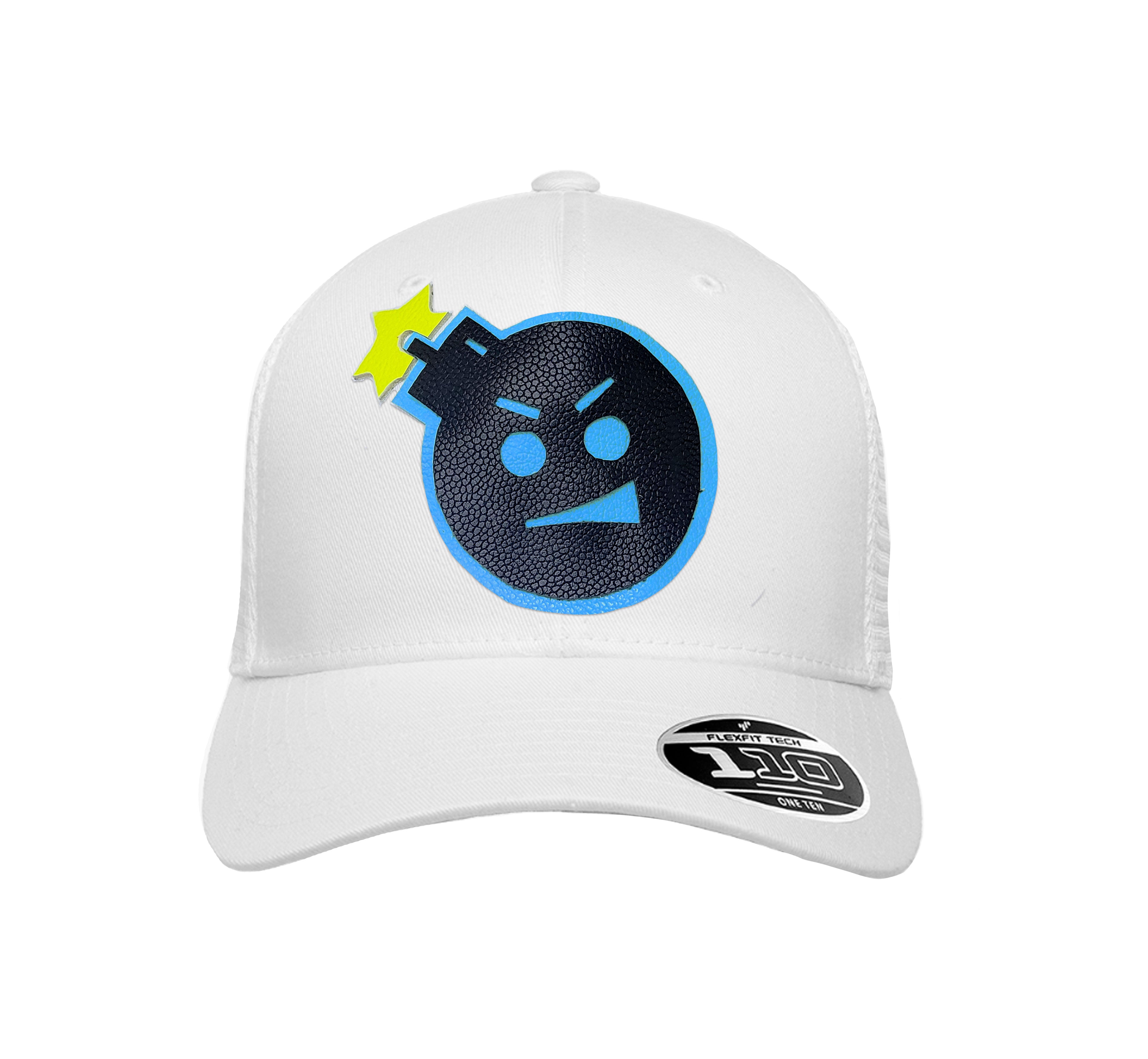 NEW! The RMG Blue Angry Bomb Flexfit Snapback 110 Baseball Hat - Robert Mark Golf