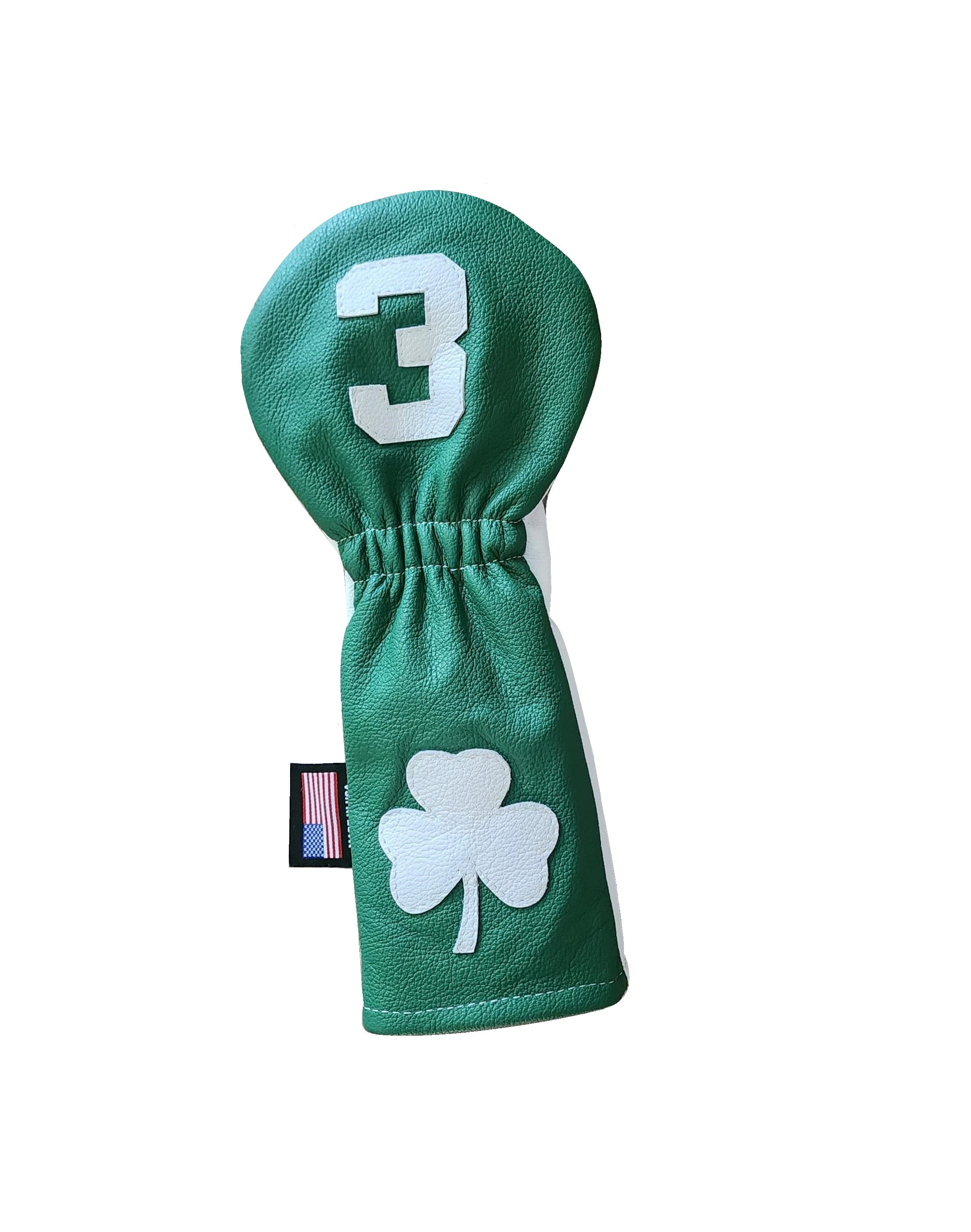 One-Of-A-Kind! "CELTICS" inspired, Shamrock 3 Woood Headcover! - Robert Mark Golf