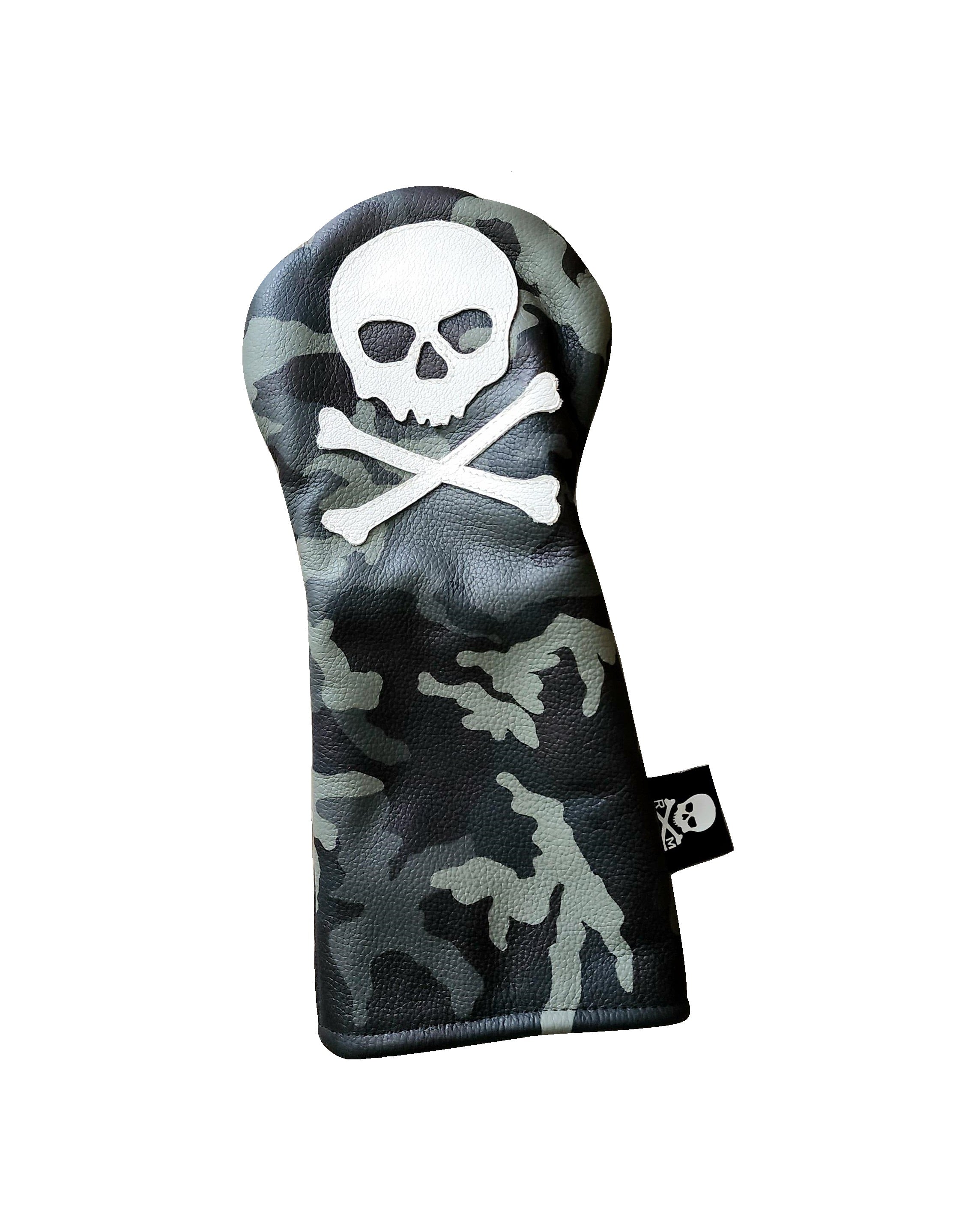 Limited Edition! Urban Camo, Skull & Bones Driver Headcover - Robert Mark Golf