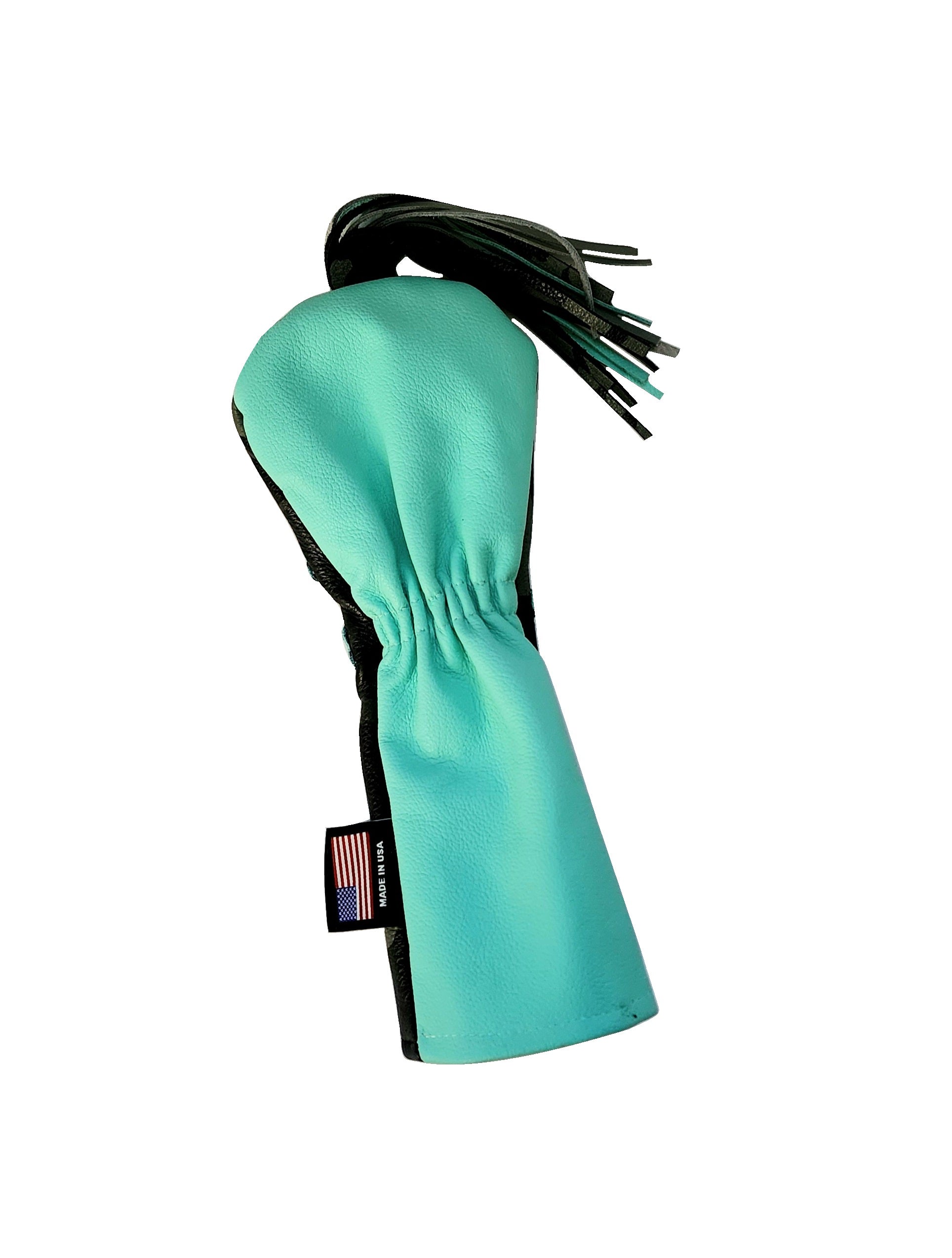 NEW! One-Of-A-Kind! Urban Camo & Tiffany Blue Skull & Bones Tassel Fairway Wood headcover! - Robert Mark Golf