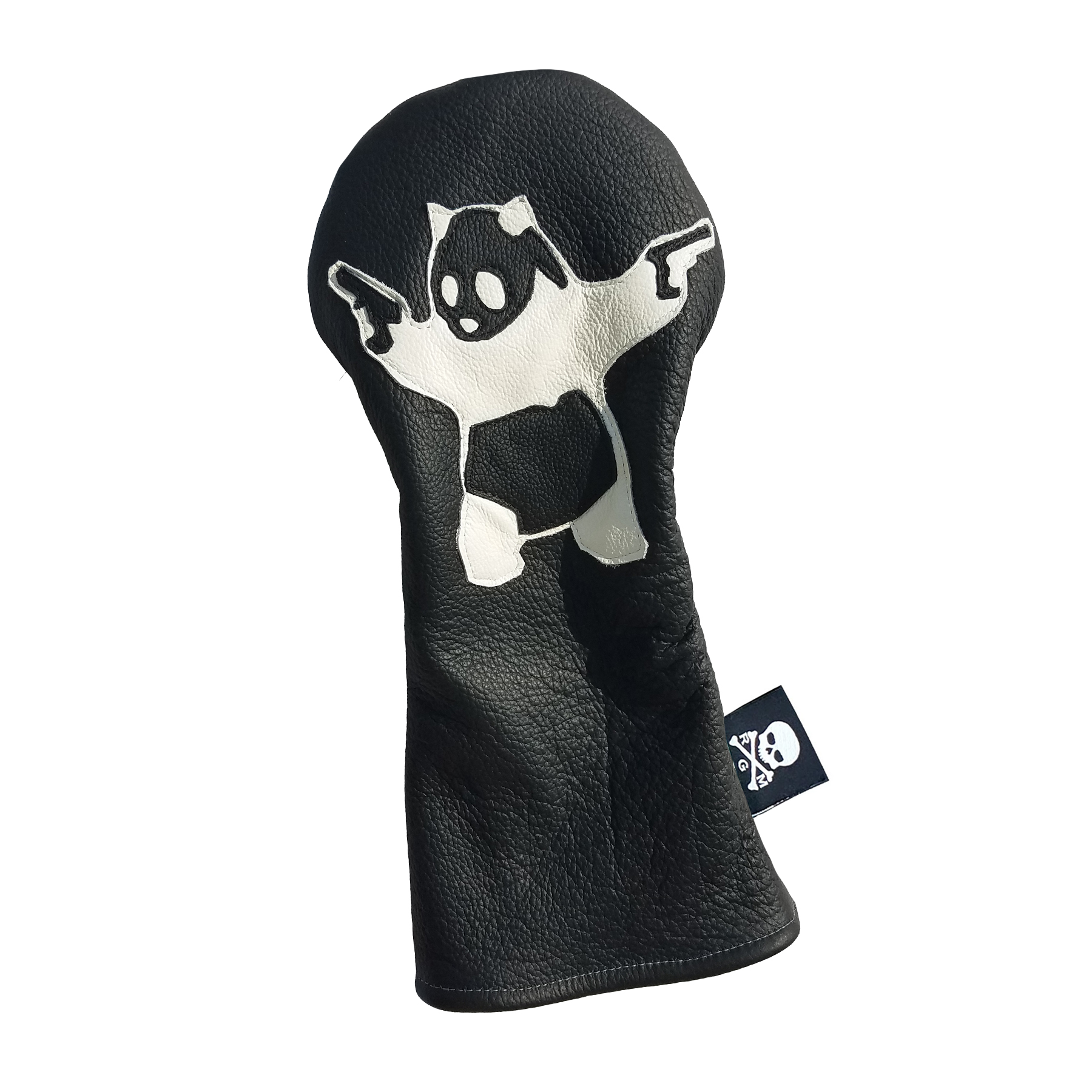 The Black & White "Panda With Guns" Driver Headcover - Robert Mark Golf