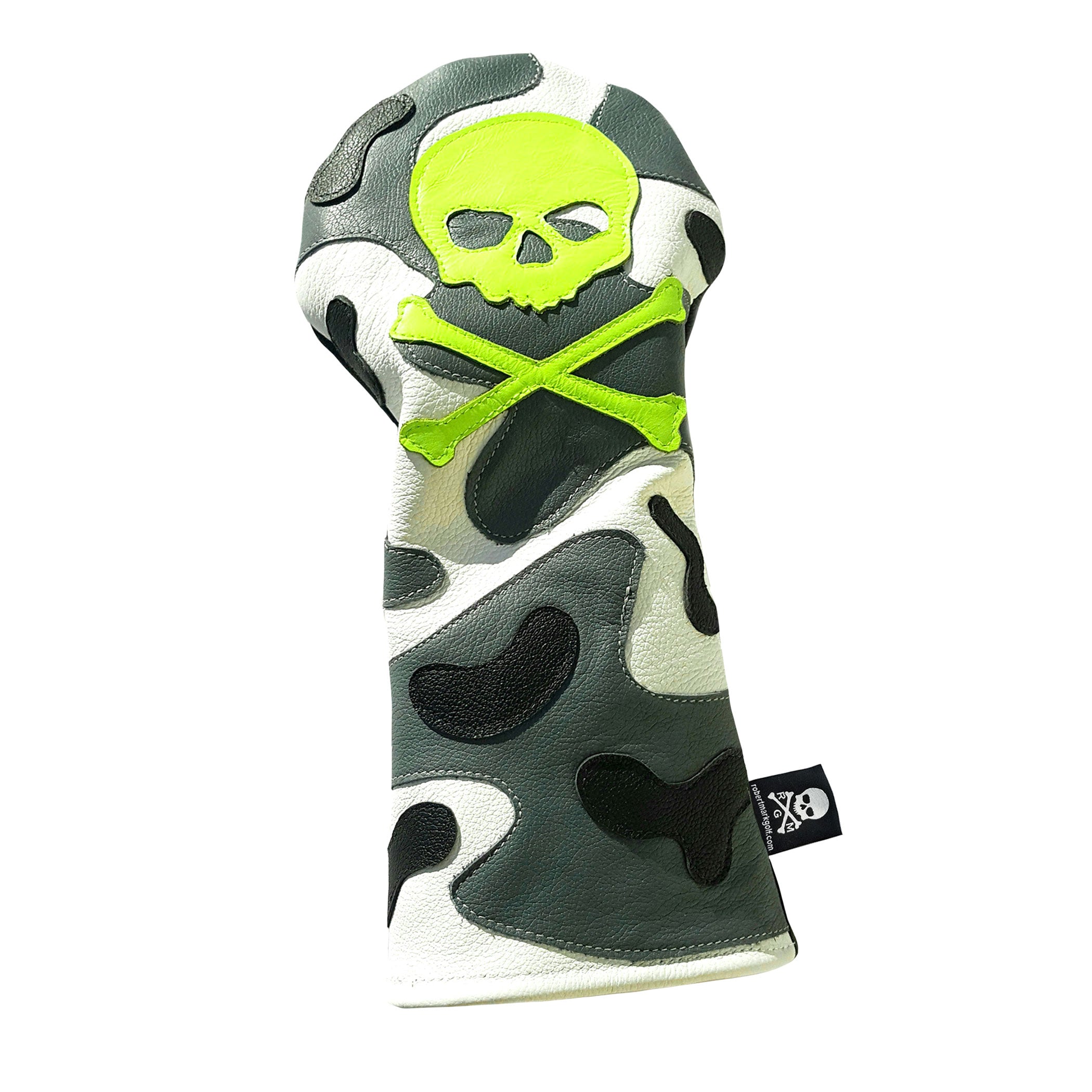 The Neon Camo Skull & Bones Headcover - Robert Mark Golf