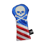 The METALLIC USA Flag Skull & Bones Headcover - Robert Mark Golf