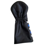 New! Metallic Blue Skull & Bones w/ Rugby Stripes Headcover! - Robert Mark Golf