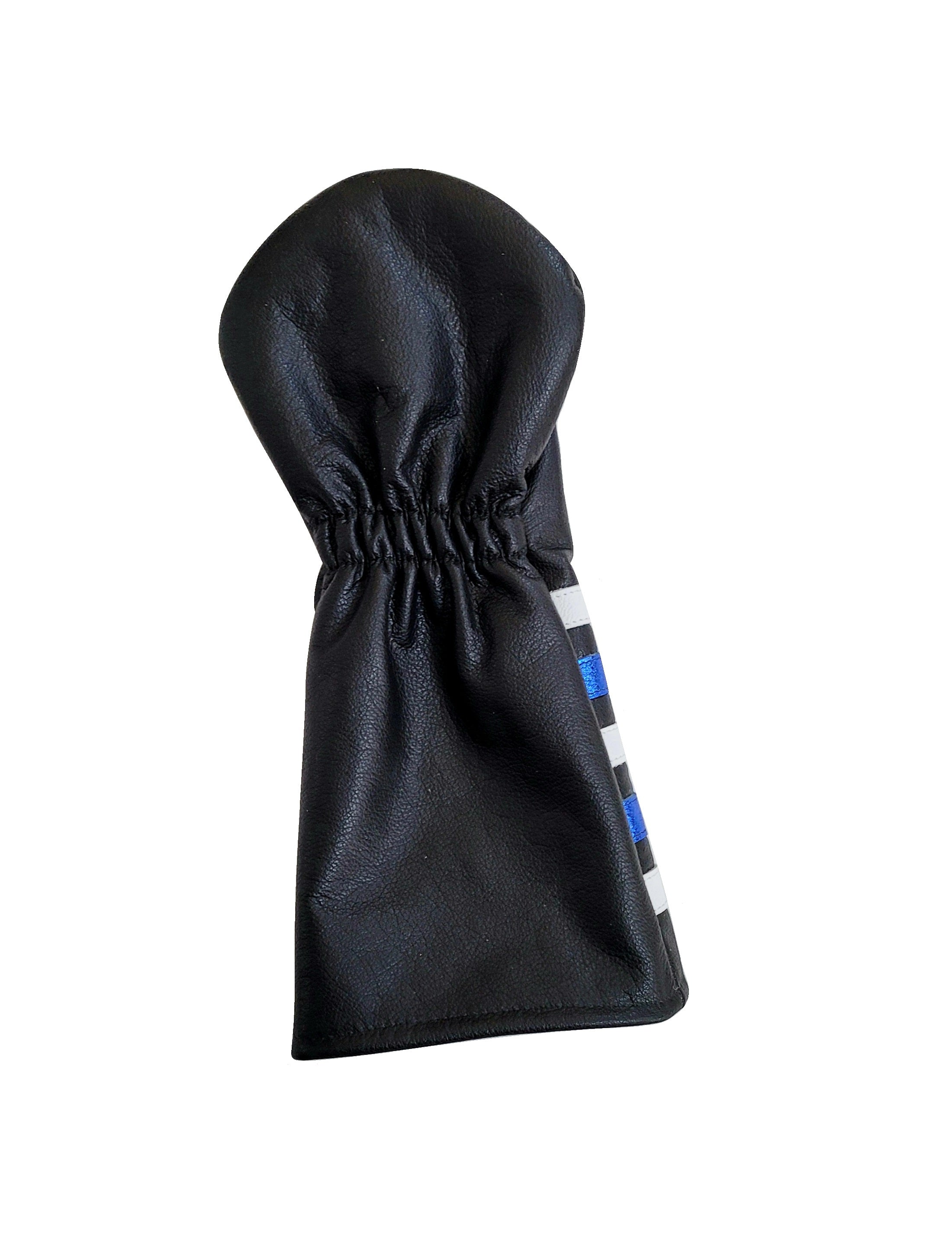 New! Metallic Blue Skull & Bones w/ Rugby Stripes Headcover! - Robert Mark Golf