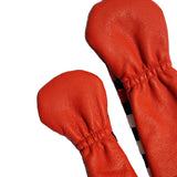 Orange Rugby Stripe with Skull & Bones Pair of Headcovers - Robert Mark Golf