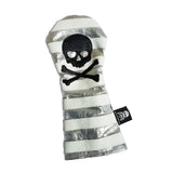 Rugby Style Skull & Bones Silver Metallic Headcover - Robert Mark Golf