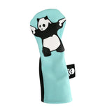 Robin's Egg Blue "Panda With Guns" Headcover - Robert Mark Golf