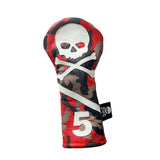 NEW! Limited Edition! Red Camo Skull & Bones Fairway 5 Wood Headcover!