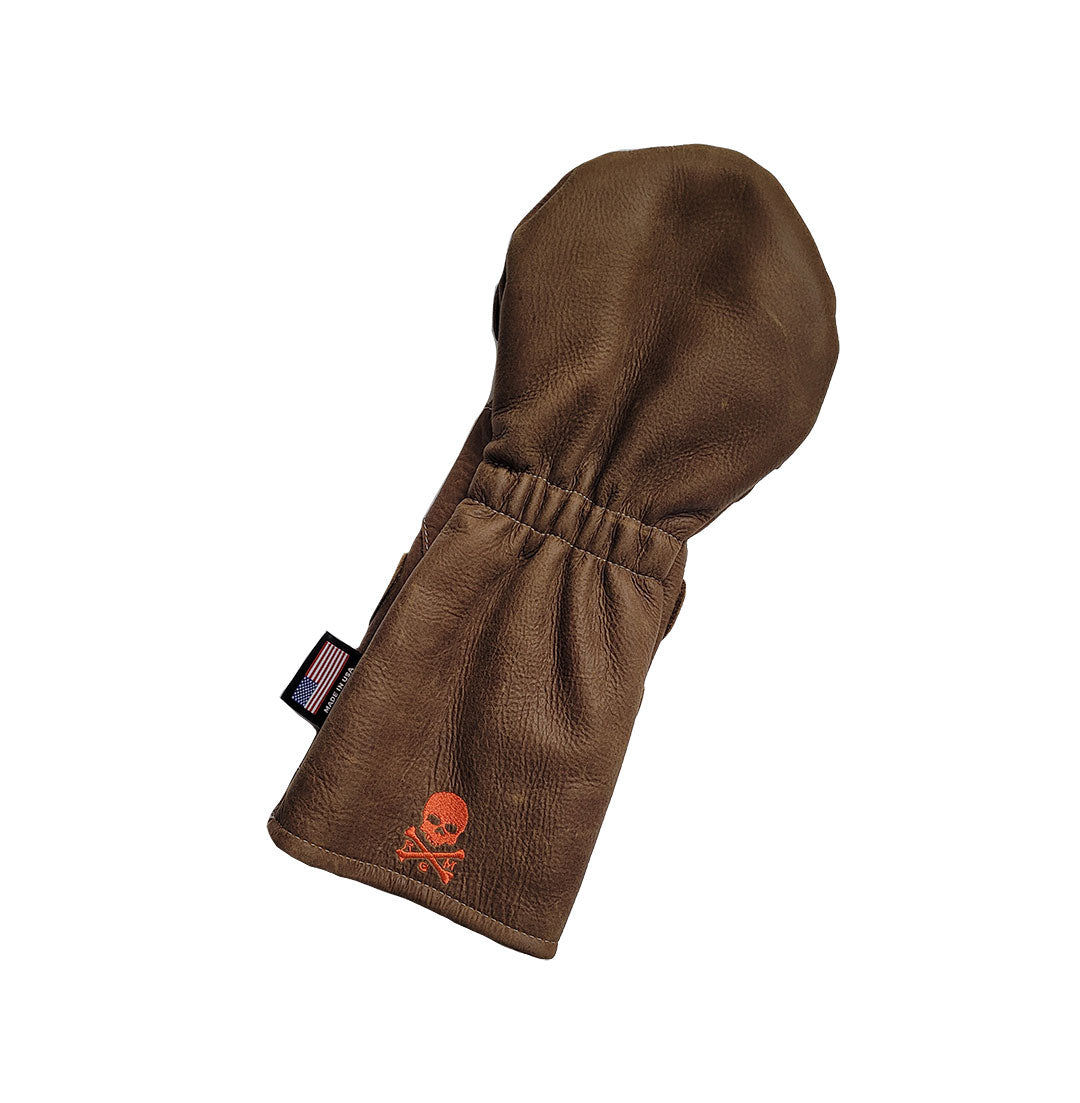 Baseball Glove Leather Camo Skull & Bones Driver Headcover - Robert Mark Golf