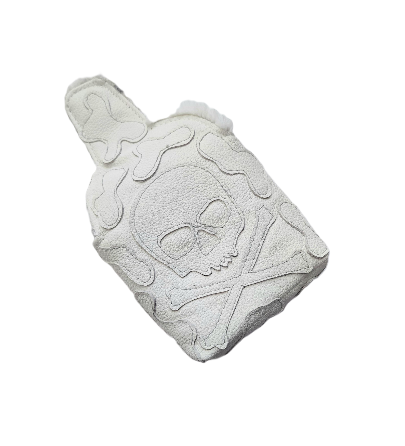 Blizzard camo skull and bones golf putter cover for TaylorMade Spider or Scotty Cameron Phantom mallet by Robert Mark Golf