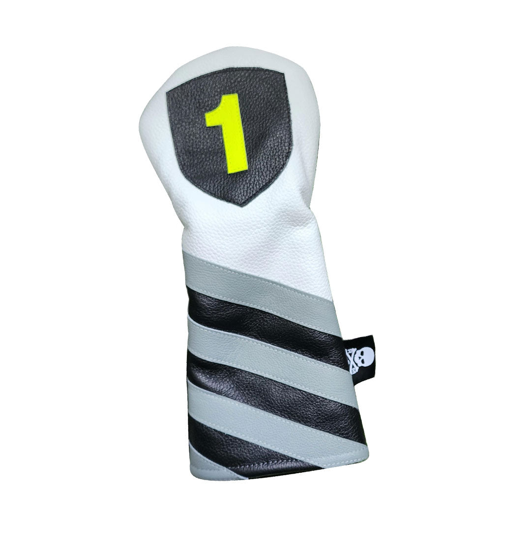 One-Of-A-Kind! Neon Shield & Stripes Headcovers - Robert Mark Golf