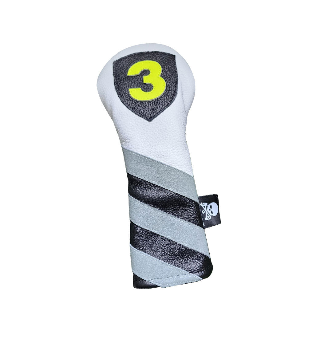 One-Of-A-Kind! Neon Shield & Stripes Headcovers - Robert Mark Golf