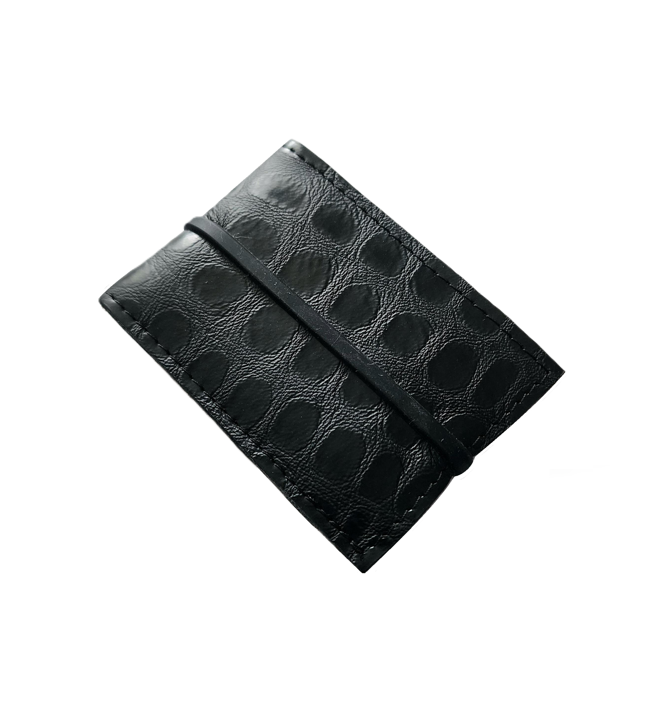NEW! RMG "Murdered Out" Matte Black Alligator Embossed  Leather Cash Cover/ Wallet!