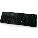 NEW! RMG Black Patent Leather Alligator Embossed  Leather Cash Cover/ Wallet!