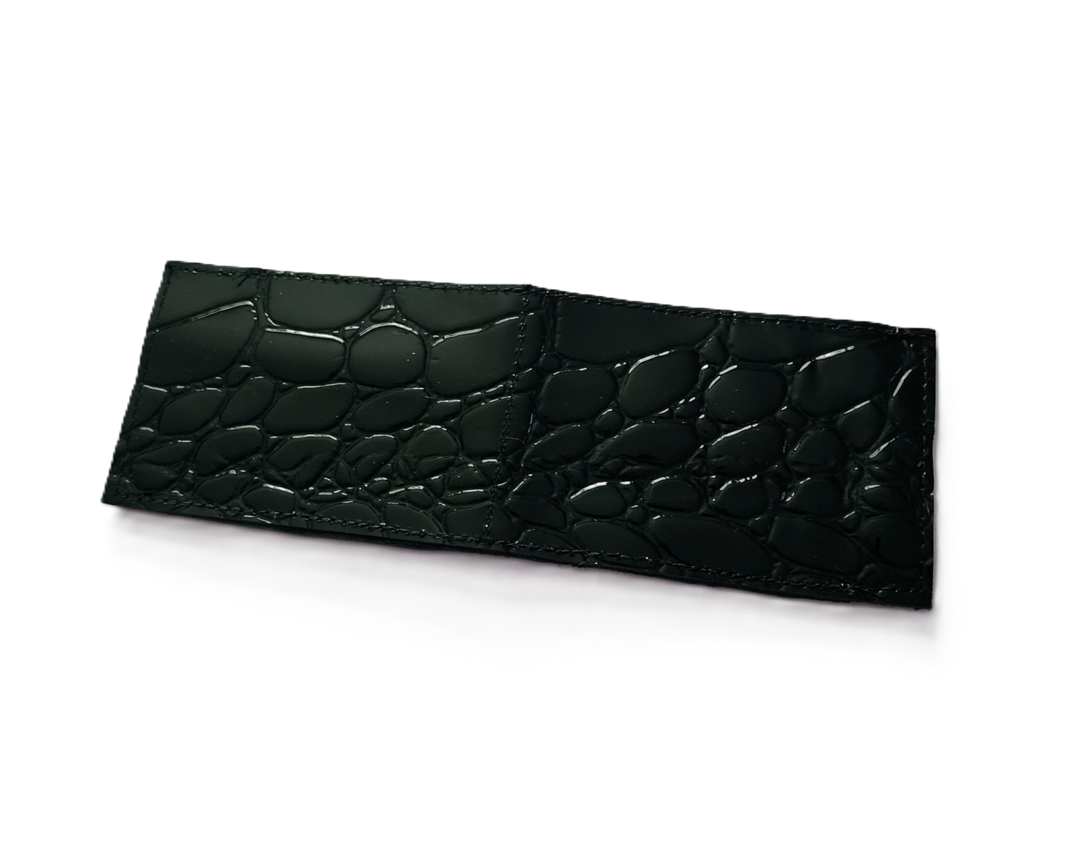 NEW! RMG Black Patent Leather Alligator Embossed  Leather Cash Cover/ Wallet! - Robert Mark Golf