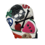 Robert Mark Golf limited edition collage driver headcover with colorful, artistic design, protecting golf club from scratches.