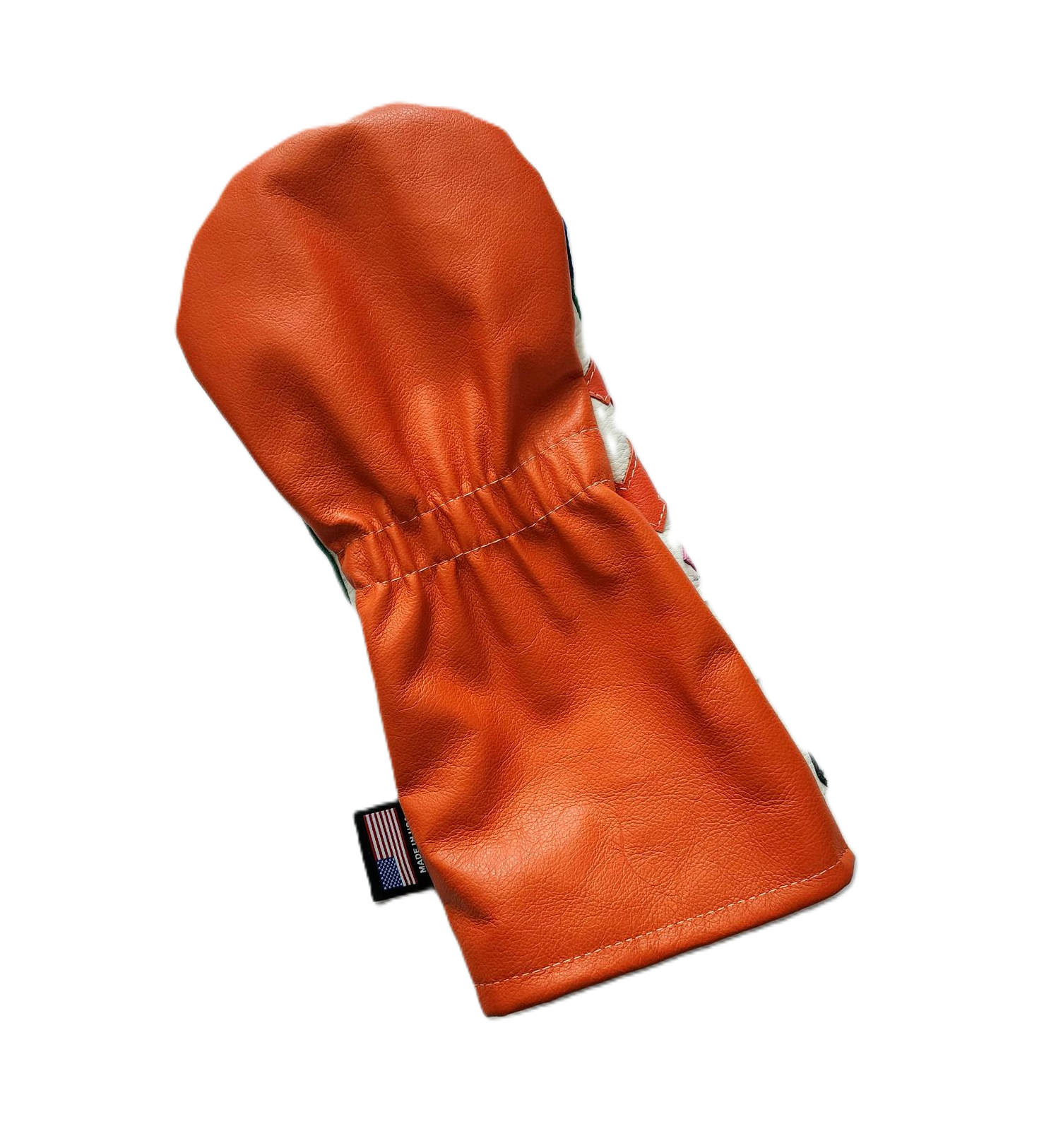 Robert Mark Golf limited edition collage driver headcover with colorful design and protective fabric for golf club heads