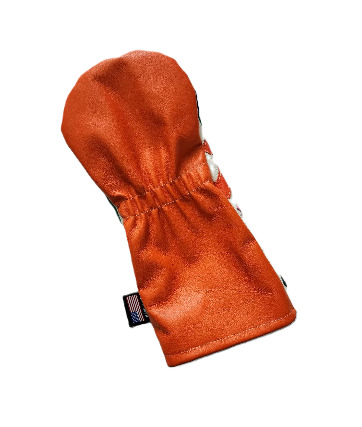 Robert Mark Golf limited edition collage driver headcover with colorful design and protective fabric for golf club heads