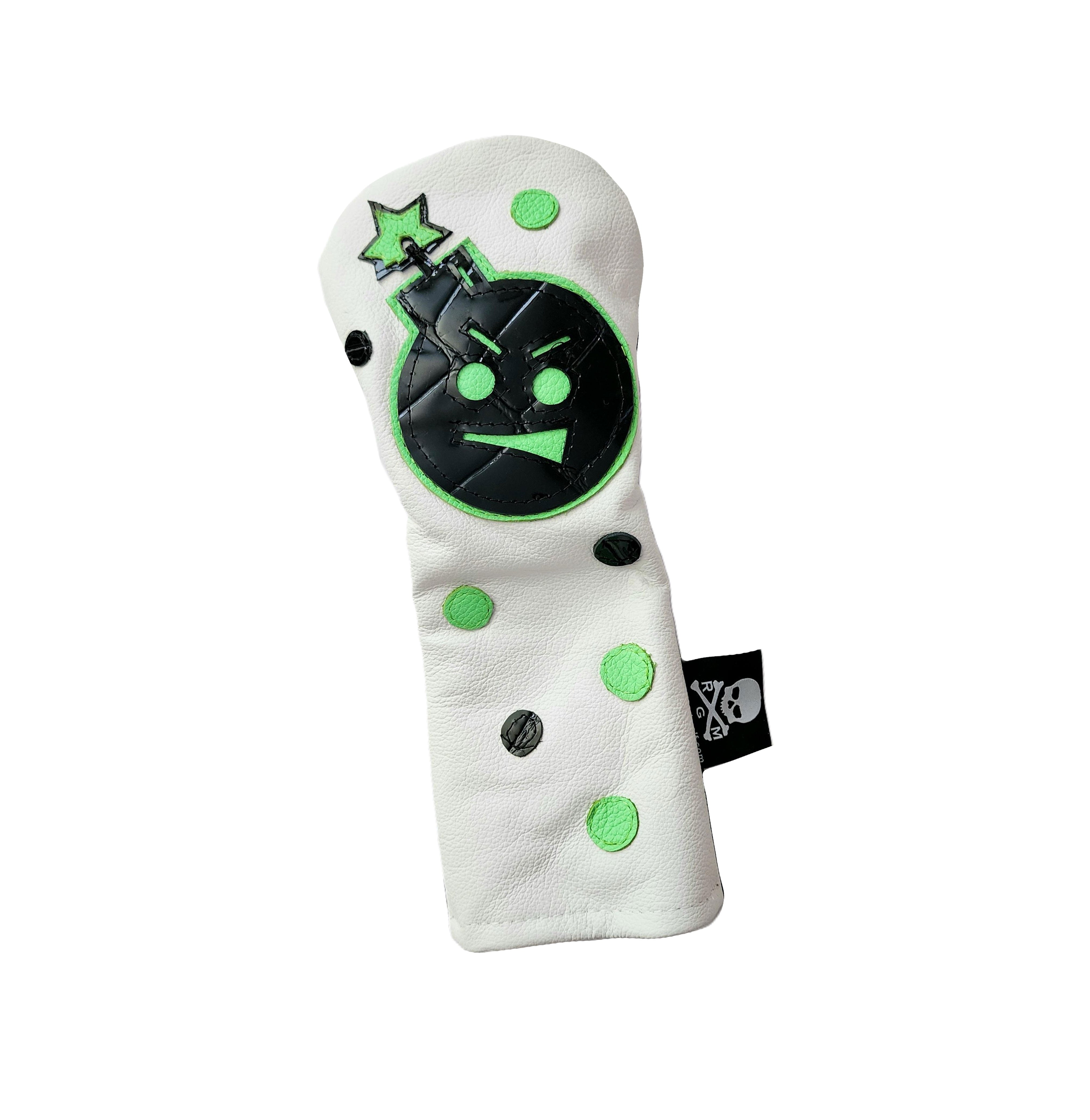 One-Of-A-Kind! NEW Neon Green Angry Bomb Alligator Fairway Wood Headcover - Robert Mark Golf