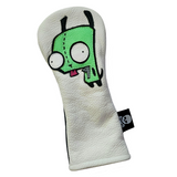 Limited edition GIR Invader Zim fairway wood headcover by Robert Mark Golf featuring colorful Zim character design.