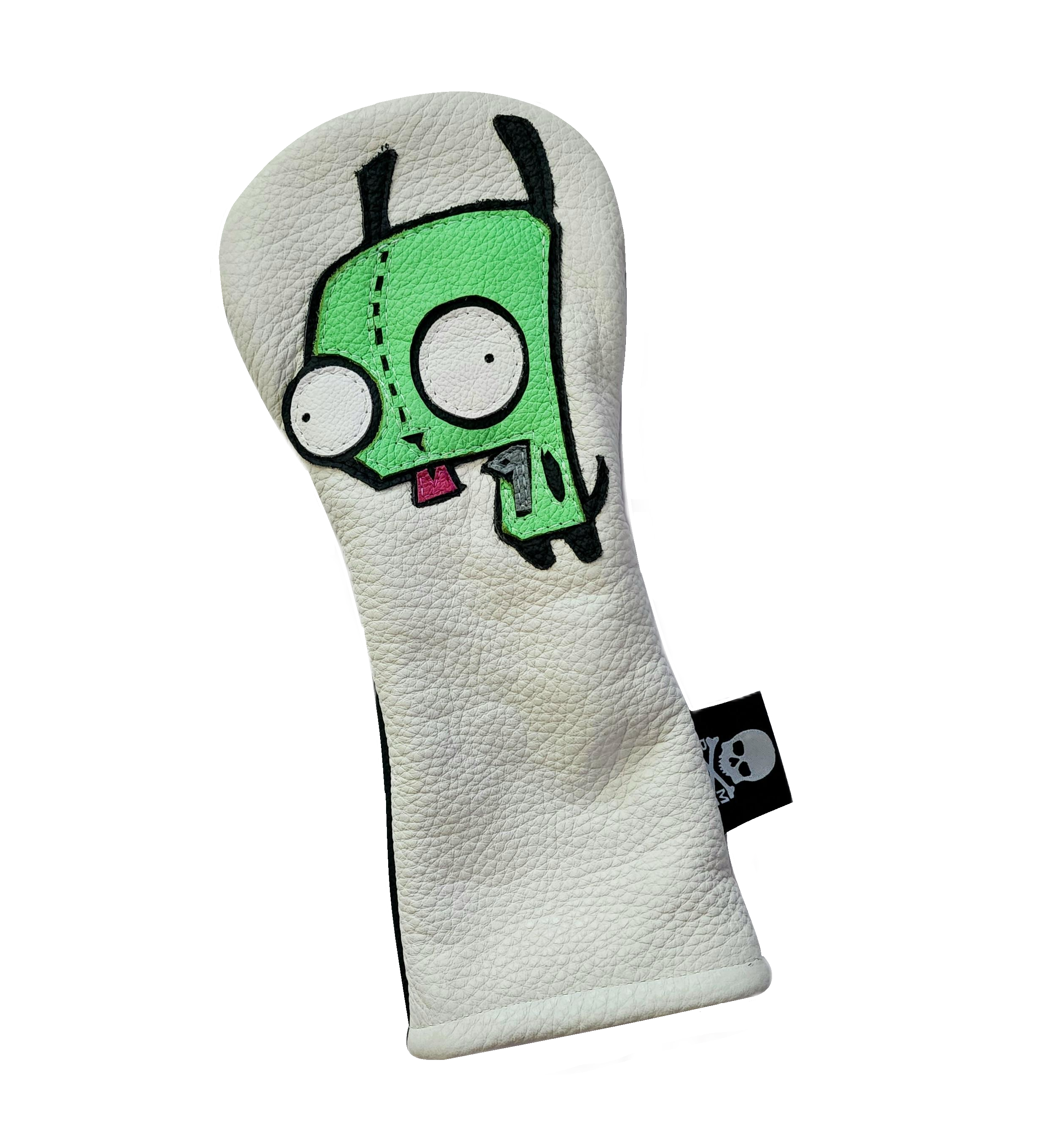 Limited edition GIR Invader Zim fairway wood headcover by Robert Mark Golf featuring colorful Zim character design.