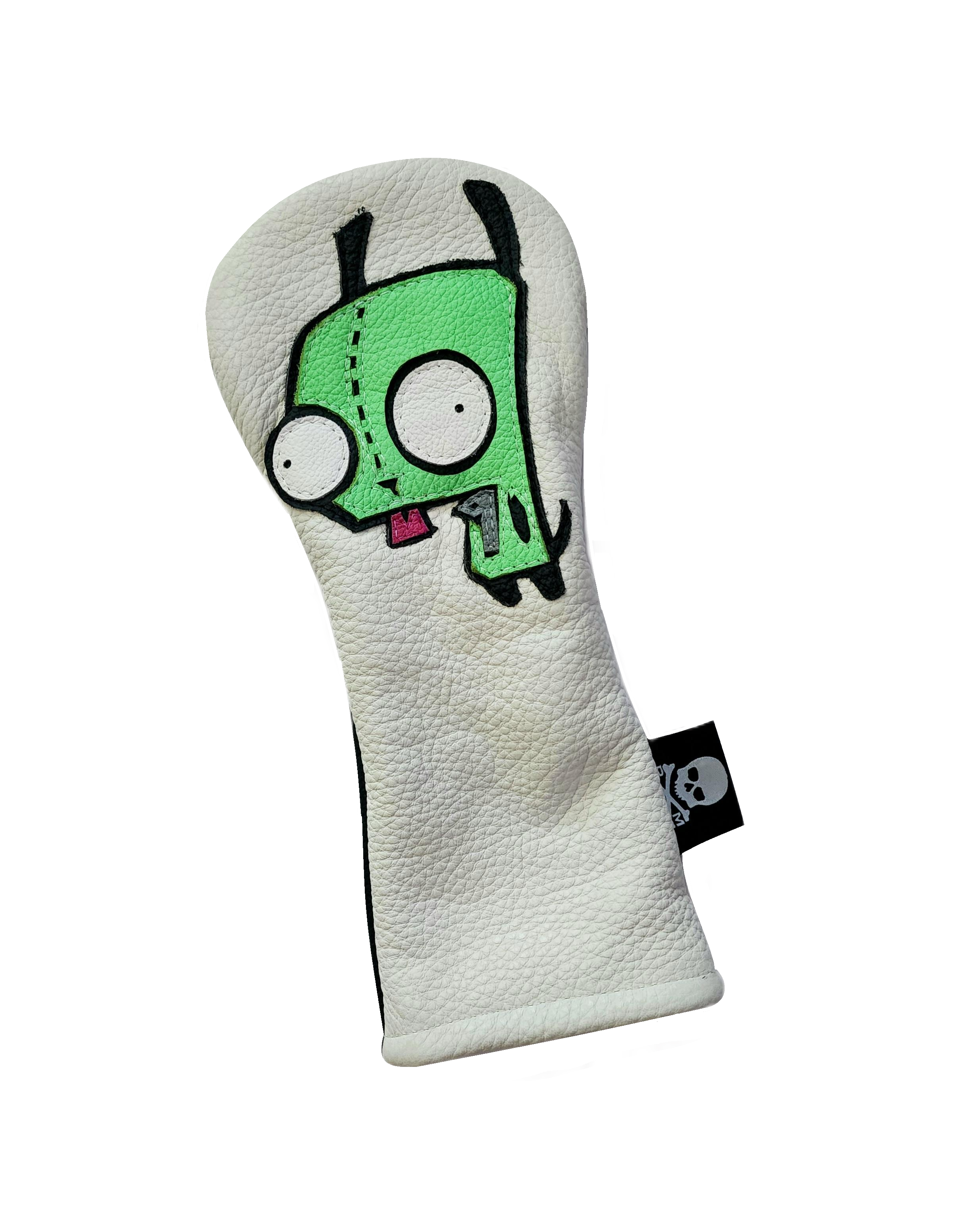 Limited edition GIR Invader Zim fairway wood headcover by Robert Mark Golf featuring colorful Zim character design.