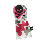 RMG Hot Pink Camo Skull & Bones Driver, Fairway, or Hybrid Headcover