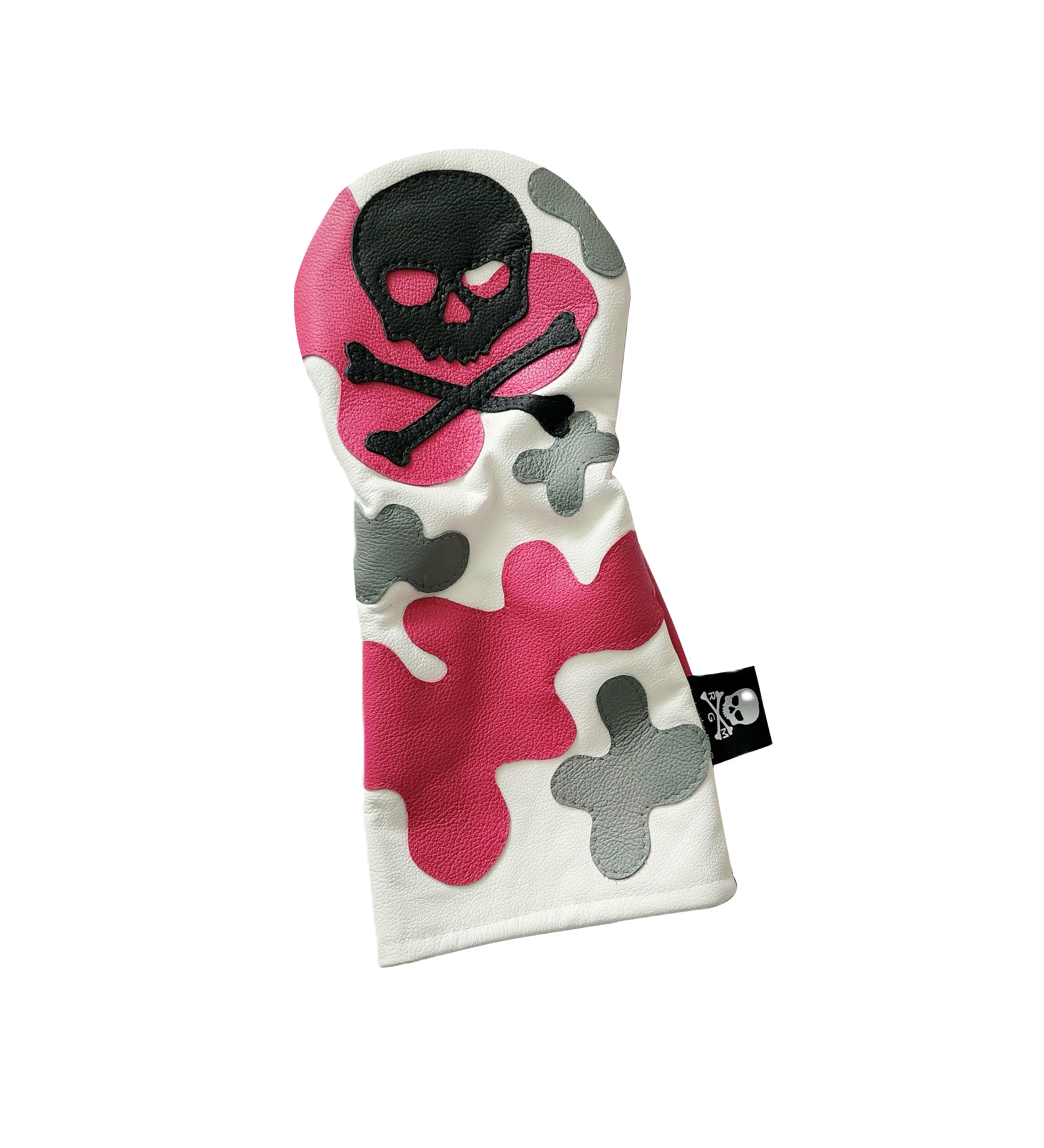 RMG Hot Pink Camo Skull & Bones Driver, Fairway, or Hybrid Headcover - Robert Mark Golf