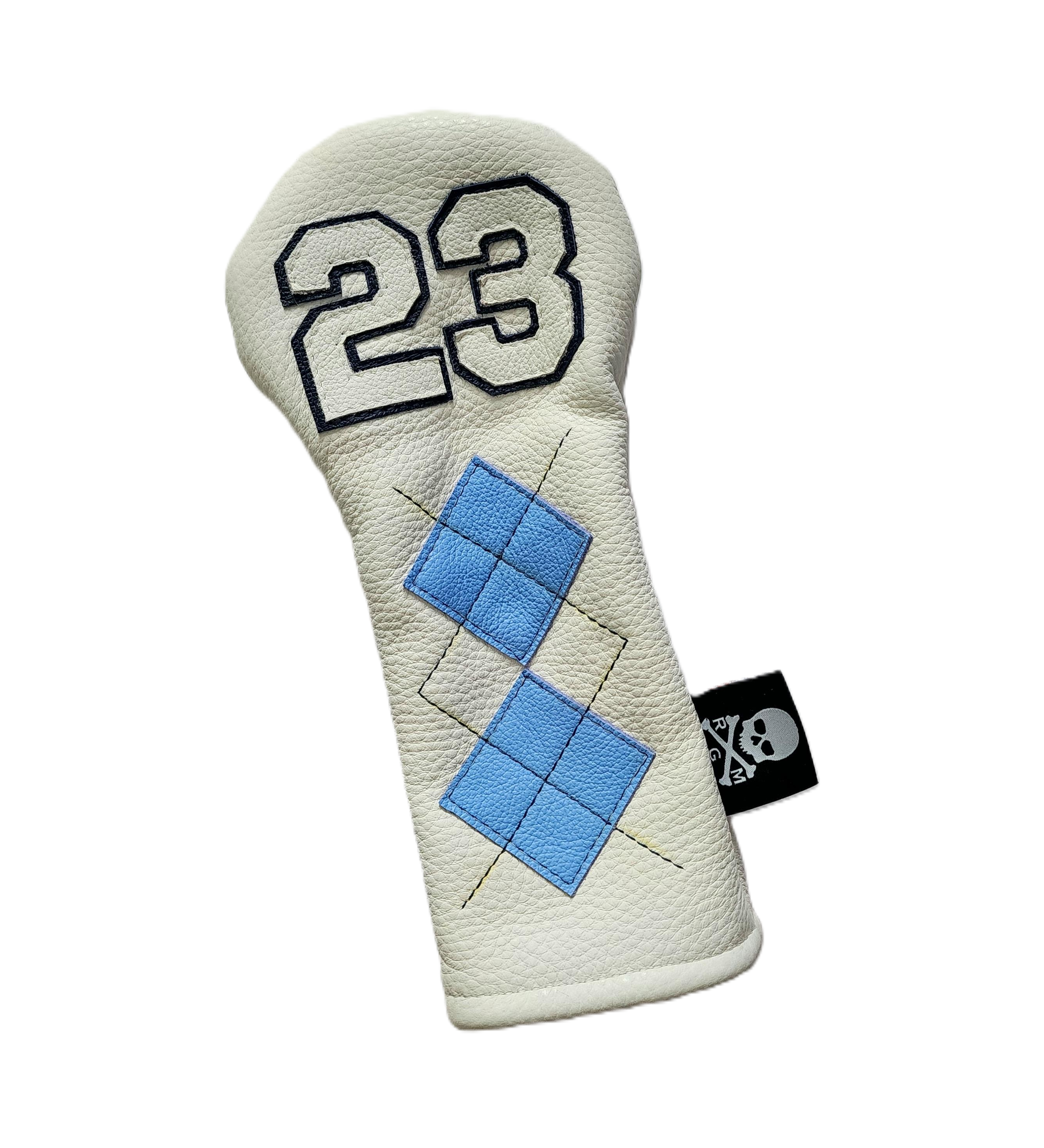 Robert Mark Golf Michael Jordan NC 23 inspired fairway wood headcover with sports-themed design and vibrant colors.