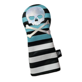 NEW! The Light Blue, White & Metallic Skull & bones Rugby Stripe Driver Headcover!