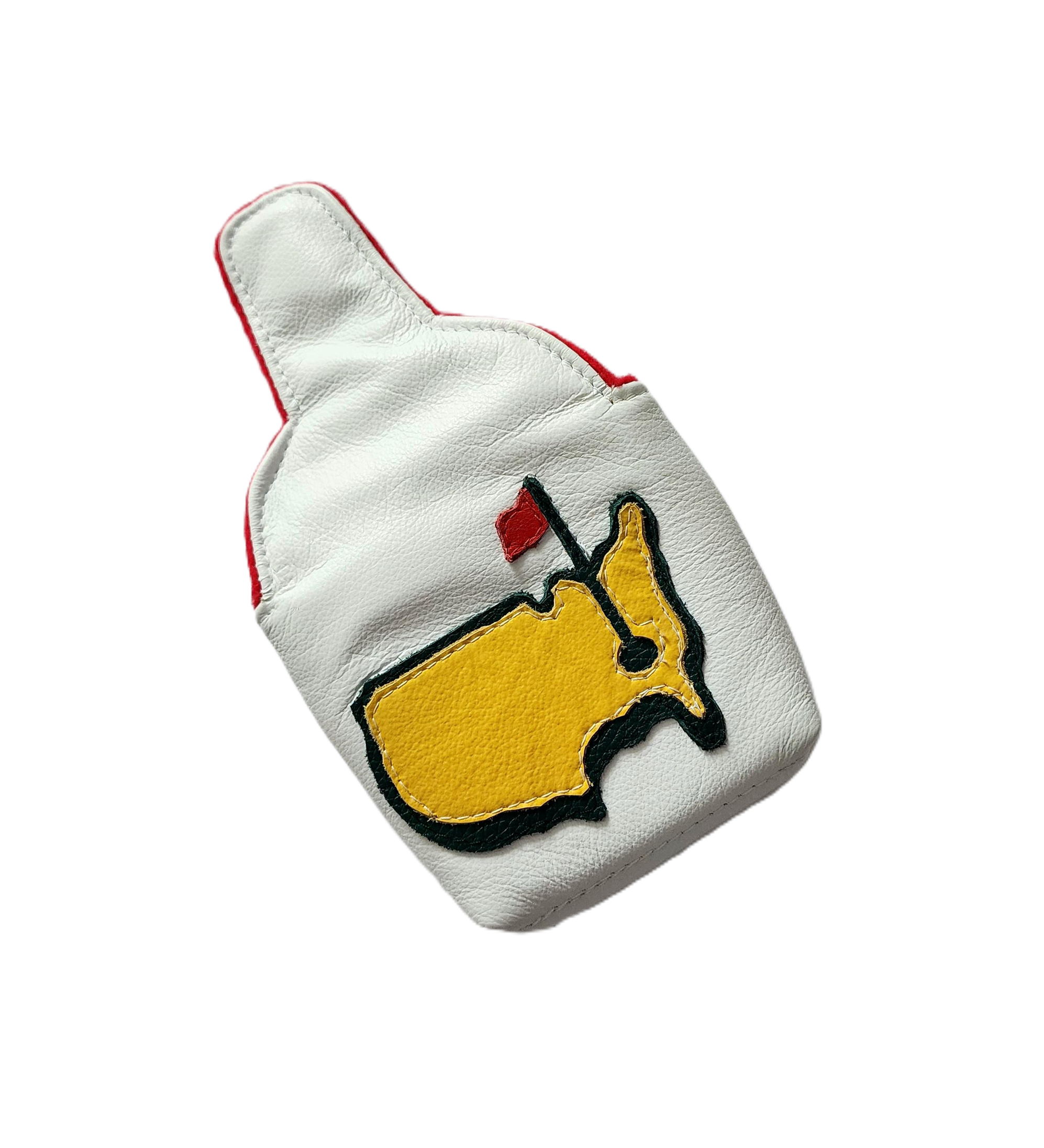One of a kind!! Masters Inspired! Pin Flag, upcycled material, Mallet Putter Headcover!