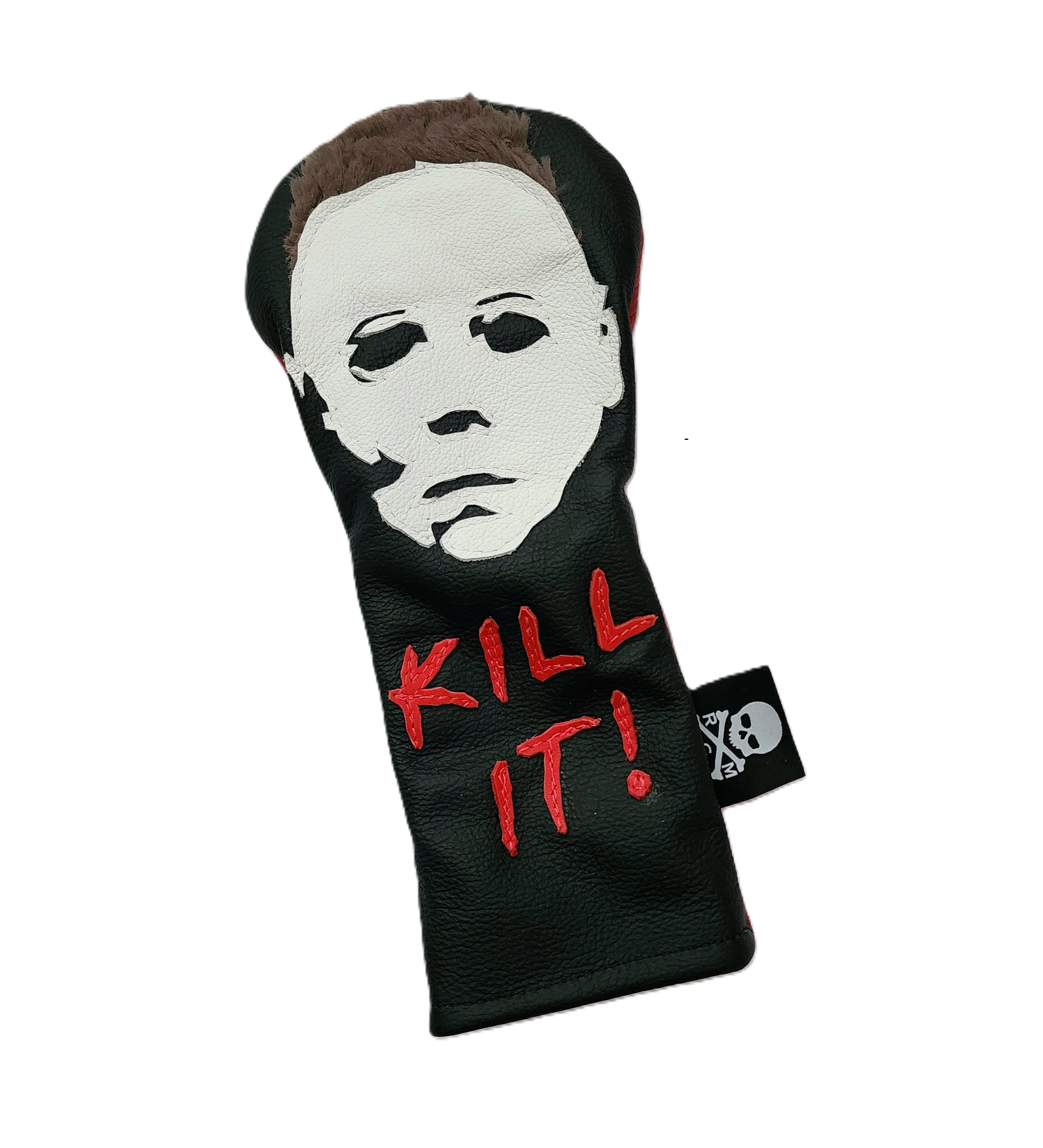 Michael Myers Halloween-inspired fairway wood cover by Robert Mark Golf featuring a spooky Halloween design.