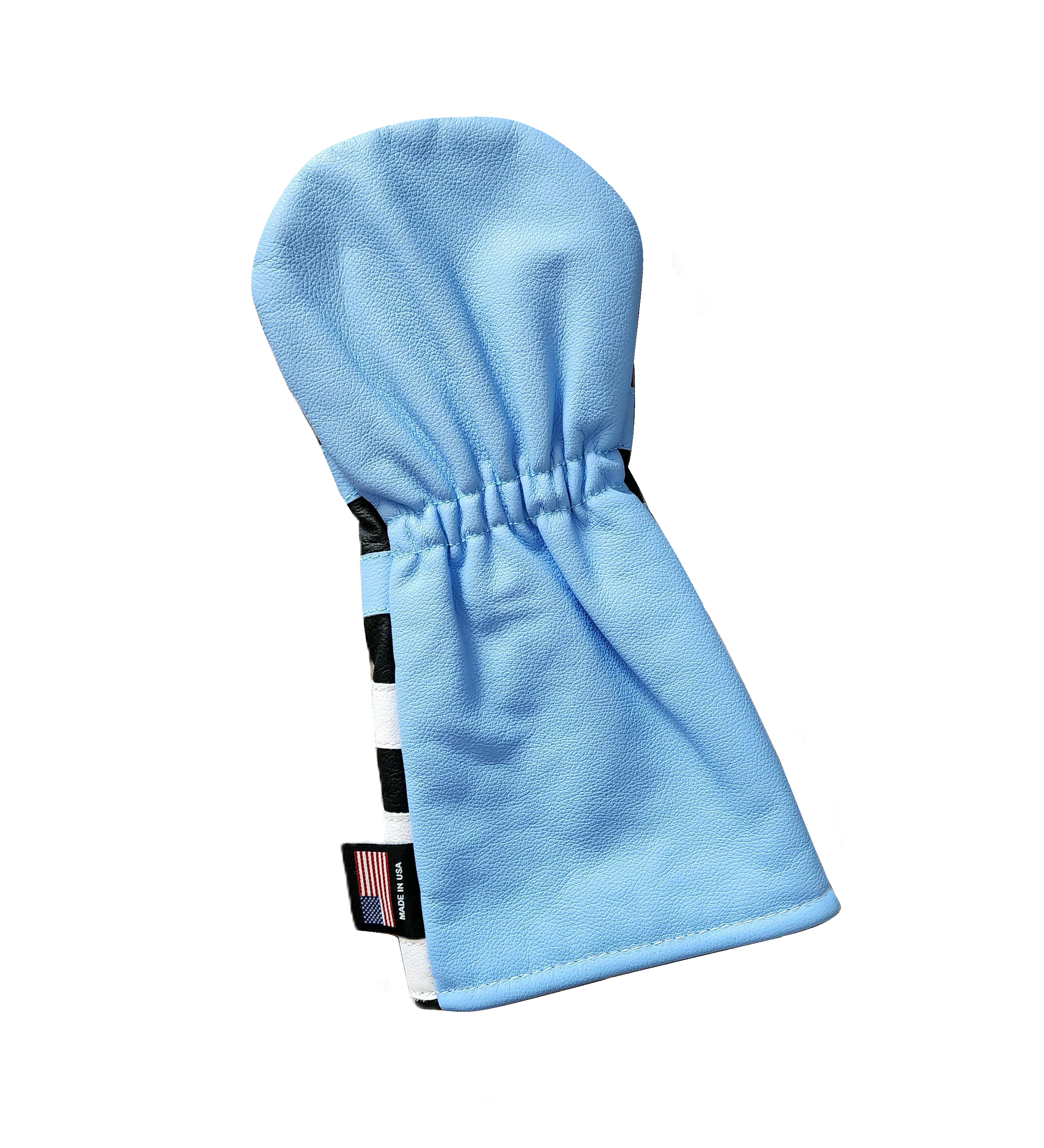 One-Of-A-Kind! The Metallic Silver Skull & Bones Rugby Stripe Driver Headcover - Robert Mark Golf