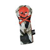 One of A Kind! Urban Camo, Hunting Orange Skull & Bones Fairway Wood Cover