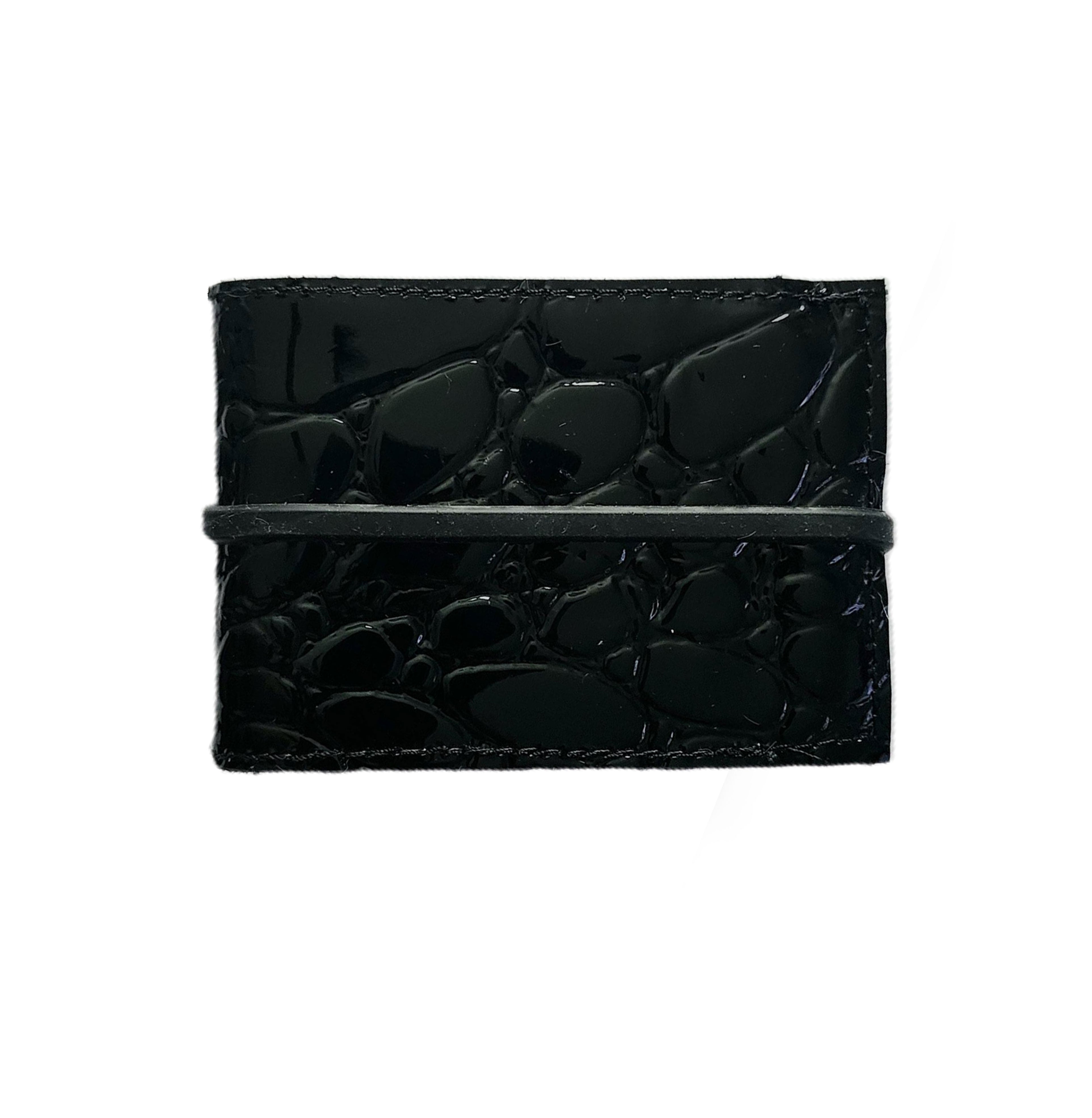 NEW! RMG Black Patent Leather Alligator Embossed  Leather Cash Cover/ Wallet! - Robert Mark Golf