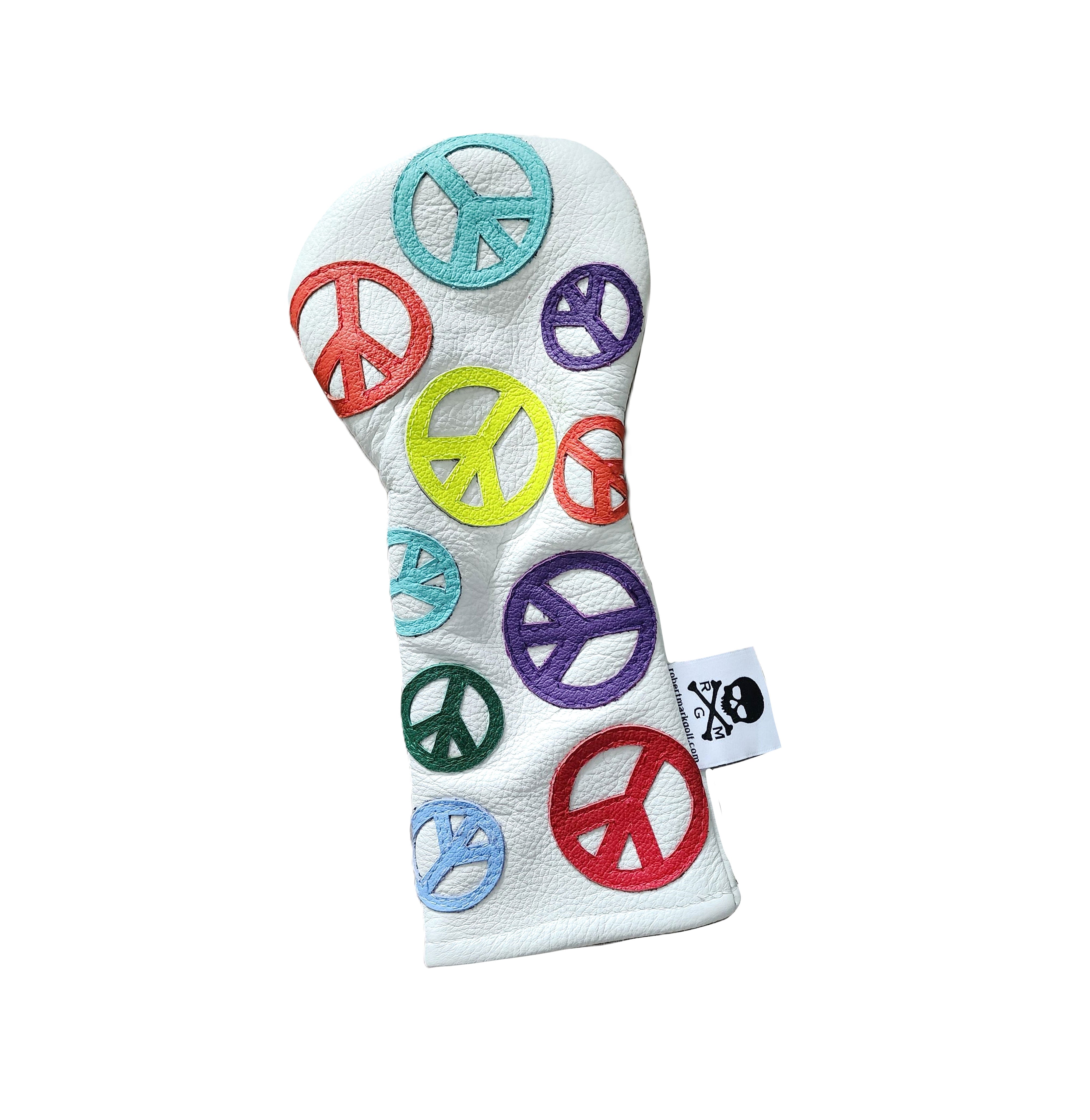 New! Limited Edition! The RMG Dancing Peace Signs Fairway Wood Headcover - Robert Mark Golf