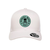 NEW! The RMG "Leather Patch", Flexfit Snapback 110 Hat, White!