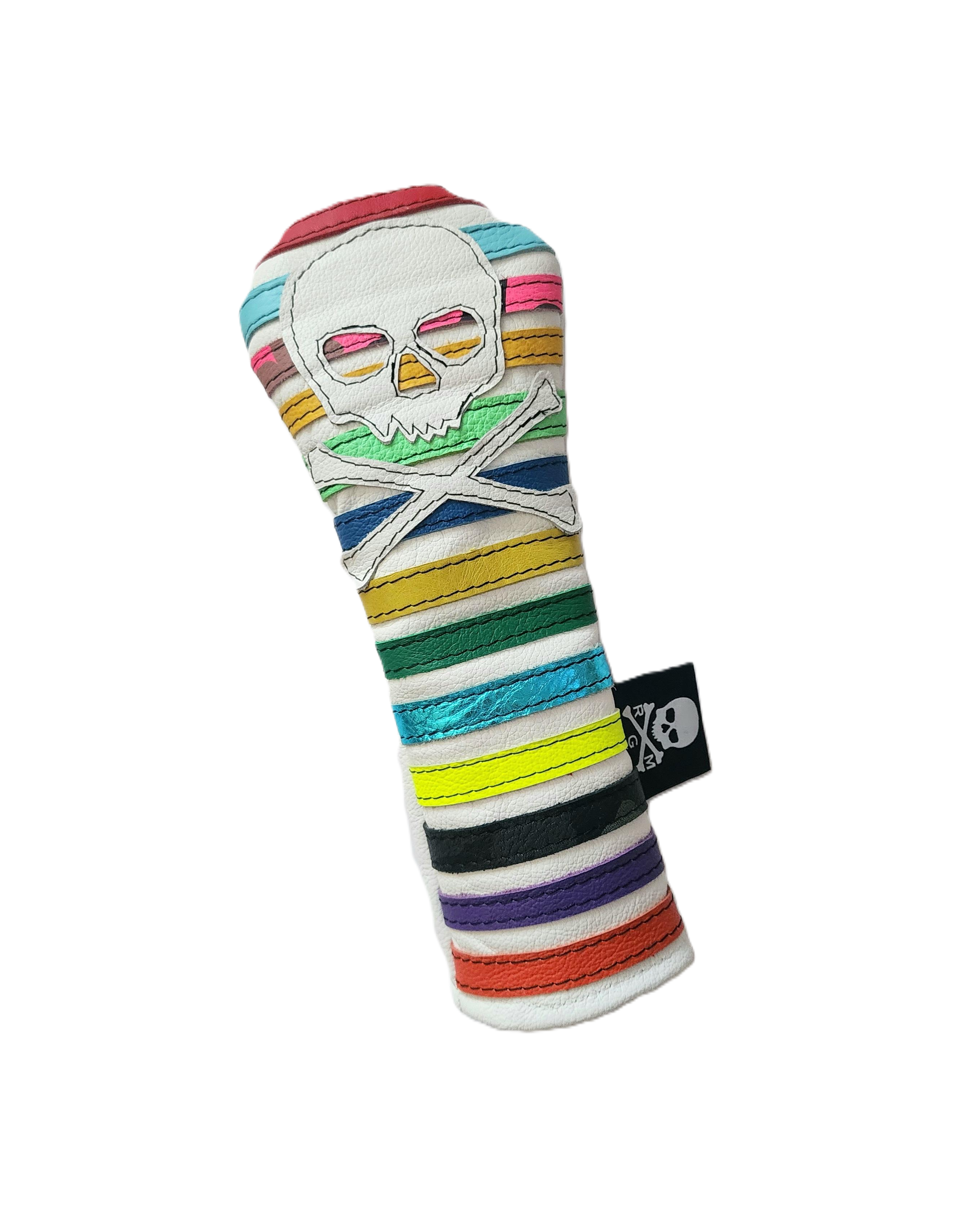 NEW! Limited Edition, Skull & Bones, Random Rugby Stripes Hybrid headcover! - Robert Mark Golf
