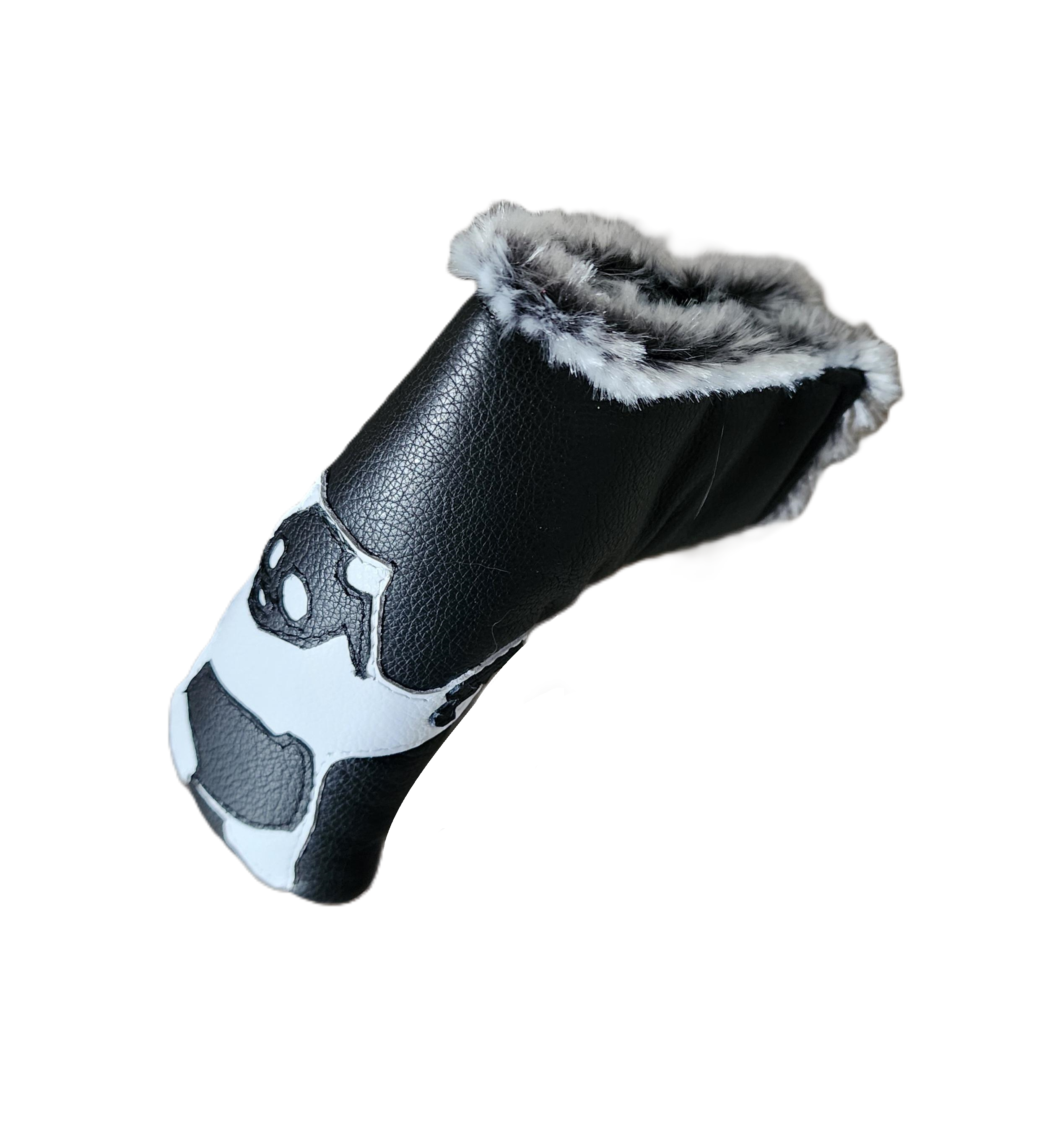New! One-Of-A-Kind! Reverse colors, Panda With Guns Blade Putter Headcover - Robert Mark Golf