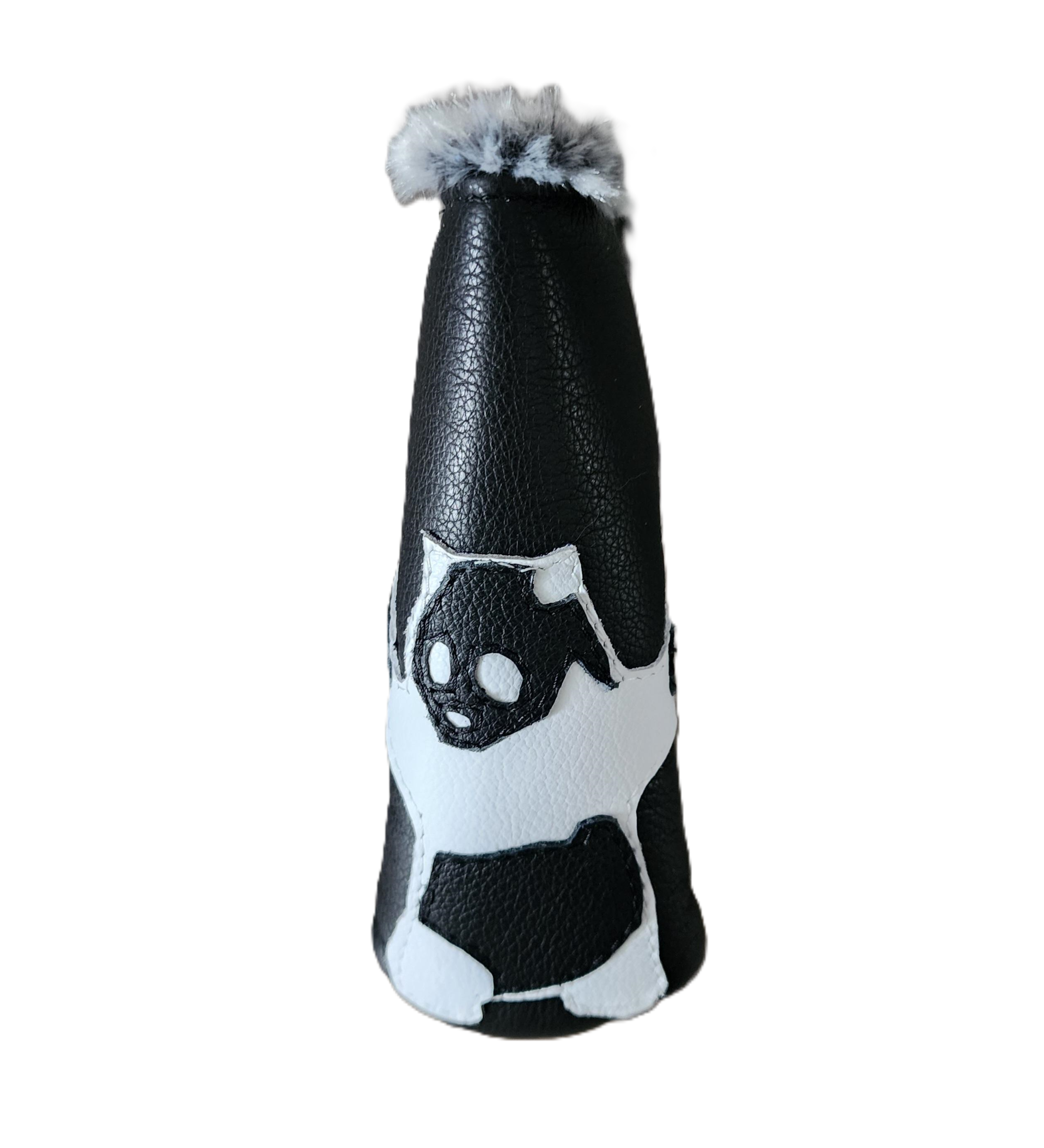 New! One-Of-A-Kind! Reverse colors, Panda With Guns Blade Putter Headcover - Robert Mark Golf