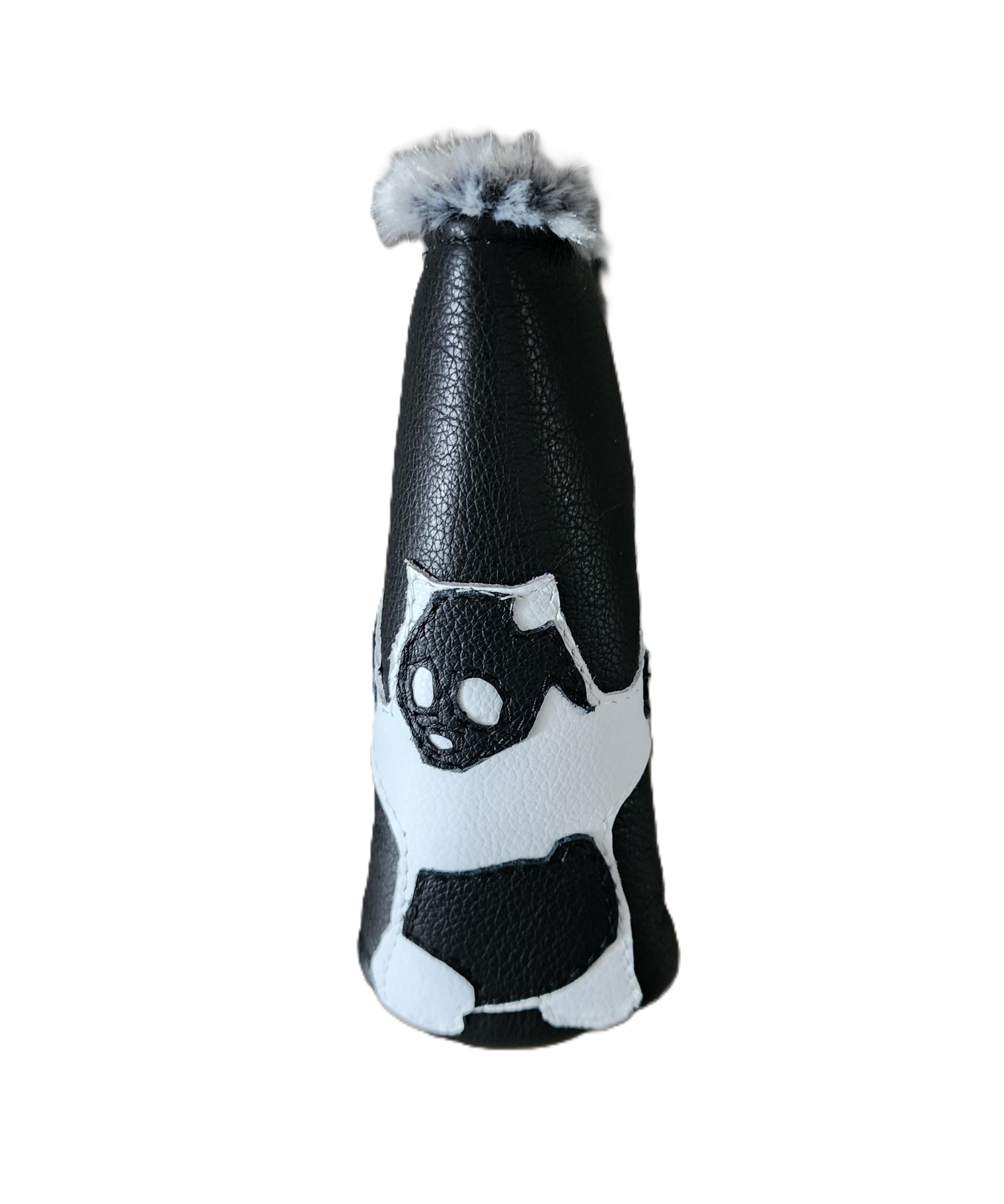 New! One-Of-A-Kind! Reverse colors, Panda With Guns Blade Putter Headcover - Robert Mark Golf