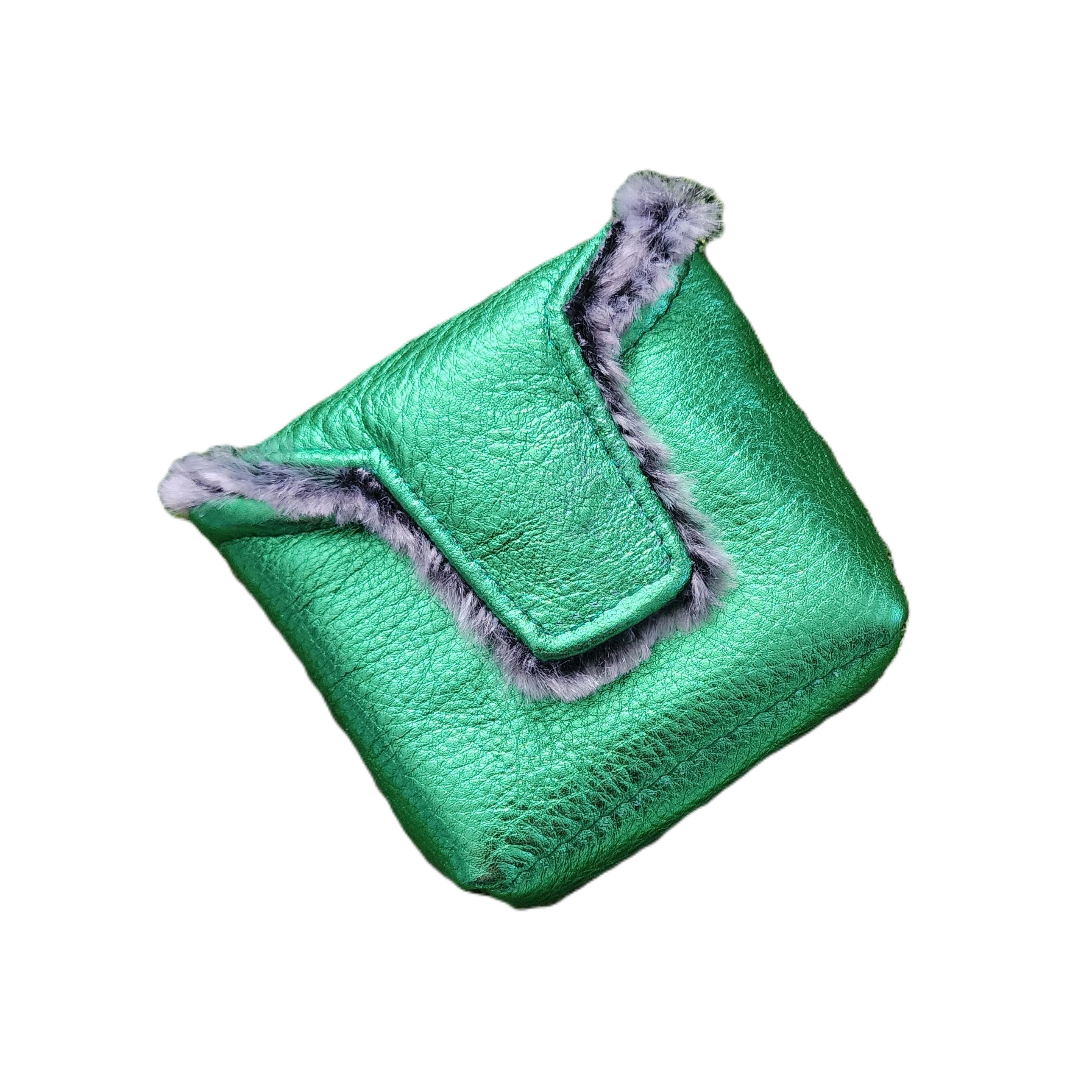 New! One-Of-A-Kind! Rolex Crown inspired, Metallic leather Mallet Putter Headcover - Robert Mark Golf