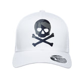 NEW! The RMG Black Camo Skull & Bones Flexfit Snapback 110 Baseball Hat