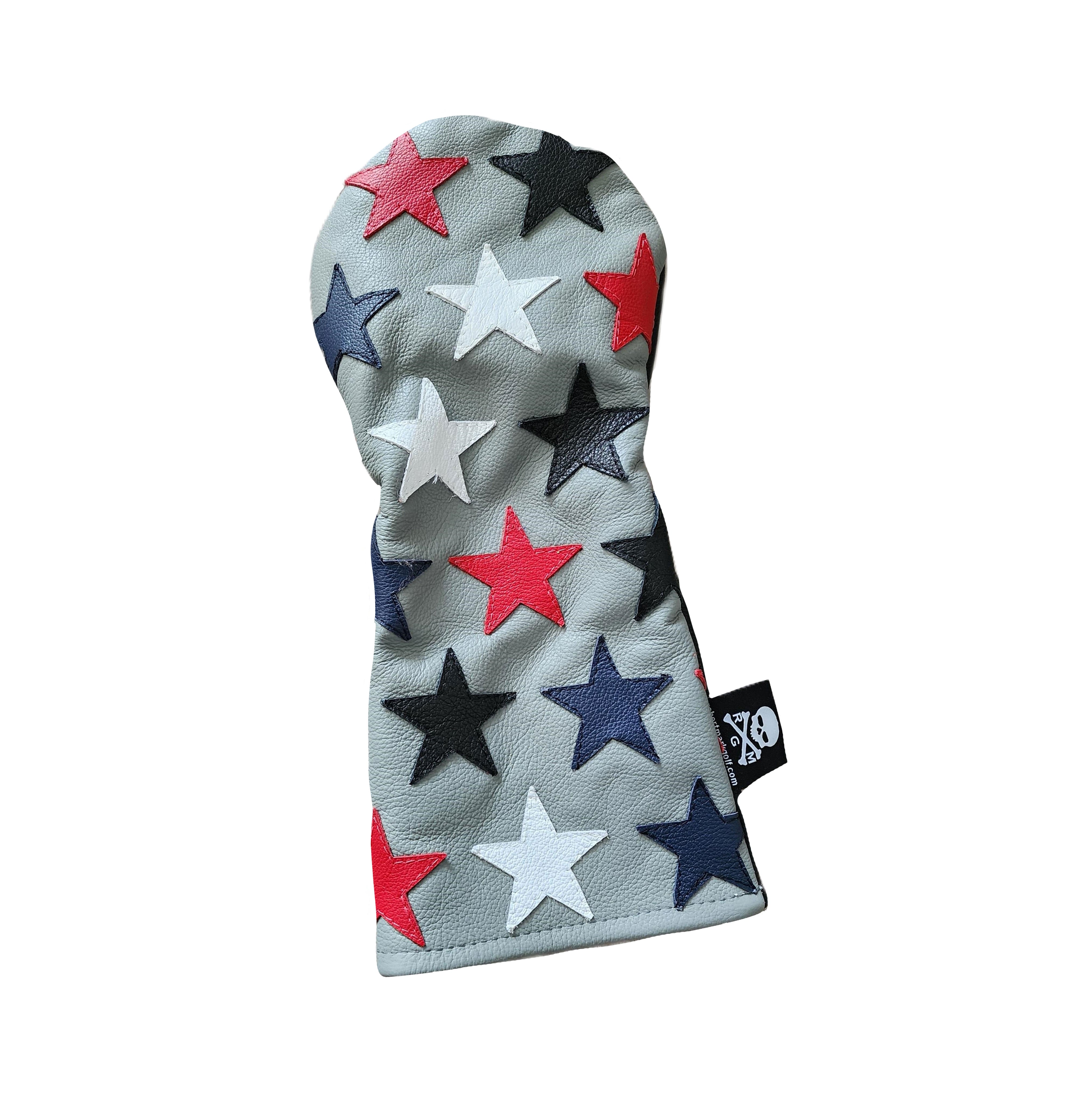 NEW! One of a Kind! Stars! Leather Driver Headcover - Robert Mark Golf