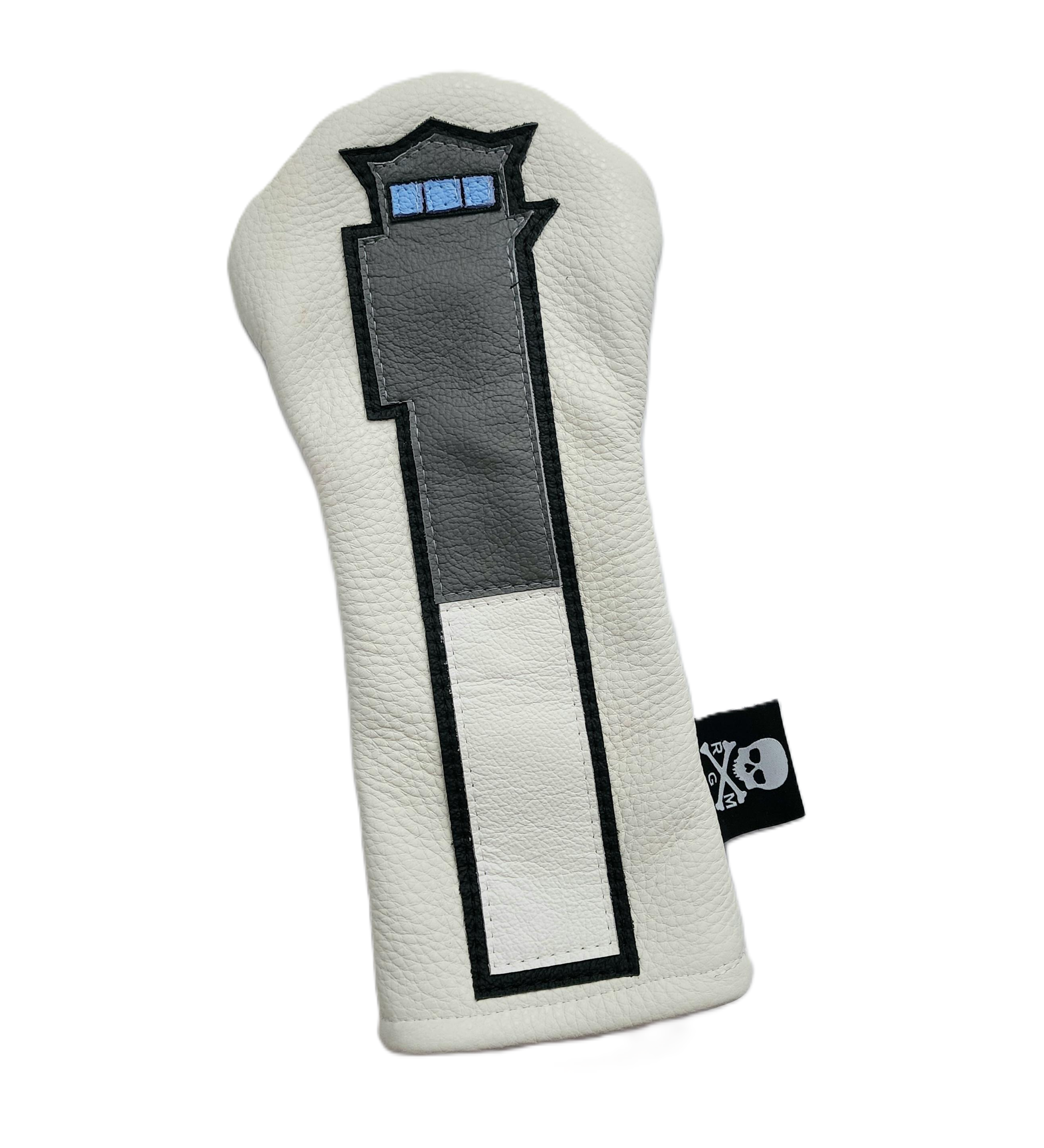Robert Mark Golf Sullivan's Island Lighthouse fairway wood headcover featuring a detailed lighthouse design.