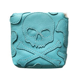 One-Of-A-Kind! Tiffany Blue Camo Skull & Bones for Taylormade Spider or Scotty Cameron Phantom Mallet Putter Cover!